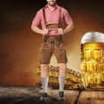 thumbnail image 2 of IWRICH Men's Traditional Mid Calf Tube Socks Knitted Bavarian Oktoberfest Socks 3-Light Gray, 2 of 5