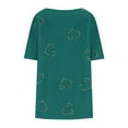 thumbnail image 4 of Plebaso Hauts pour Femmes Grande Taille Manches Courtes Blouses Plissées Décontractées Col Rond Été Tuniques Amples, 4 of 6