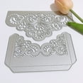 thumbnail image 2 of 2pcs Metal Die Cuts Set, Ouginx Wedding Invitation Lace Flower Border Cutting Dies Cut Stencils DIY Scrapbooking Album Decorative Embossing Paper Dies for Card Making, 2 of 7