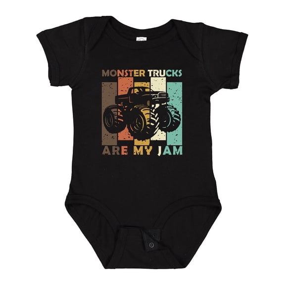 Inktastic Monster Trucks Are My Jam Boys or Girls Baby Bodysuit