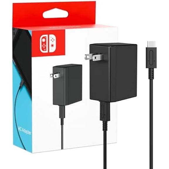 can Charger for Nintendo Switch, 45W AC Adapter Fast Charging with 10ft Detachable USB C Cable, Compatible with Switch/OLED/Lite, Steam Deck, Support TV Mode, Original Quality