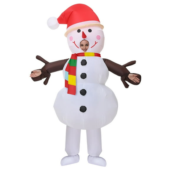 Ropa inflable navideña, hombre de jengibre, Papá Noel, muñeco de nieve, disfraces festivos y divertidos para juegos de rol