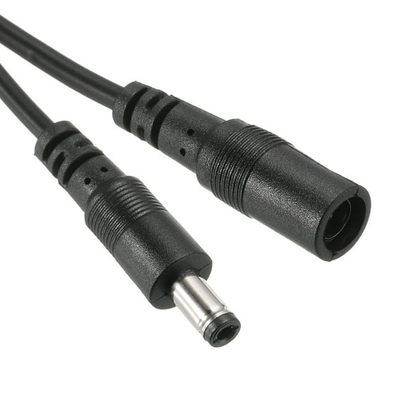 1PCS 6.56ft Black DC Power Extension Cable 5.5mm x 2.1mm Power Adapter Cable 12V Female to Male for IP Camera, CCTV, LED, Monitors, More
