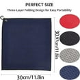 thumbnail image 3 of Microfiber Golf Towel 12X12 Inch, Quick Dry Sports Towel with Carabiner Clip, Pattern Cleaning Cloth with Hook & Loop Fastener, Absorbent Gym Travel Bag Essential, Lightweight Portable, 1 Towel, 3 of 4