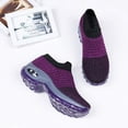 thumbnail image 3 of Women's Slip-On Walking Shoes - Breathable Mesh Sneakers with Comfort Cushion for All-Day Wear and Leisure, 3 of 7