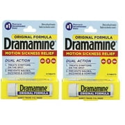 Dramamine Motion Sickness Relief Original Formula Dual Action, 12ct, 2-Pack