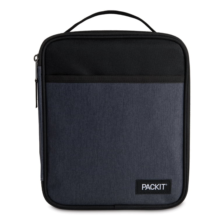 PackIt Freezable Upright Lunch Box, Charcoal photo 1