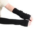 thumbnail image 4 of Guantes de mujer, guantes de medio dedo, bonitos guantes largos de otoño e invierno para mujer, guantes de lana con mangas abiertas para los brazos, 4 of 6