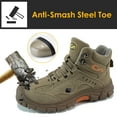 thumbnail image 2 of Ecetana Steel Toe Work Boots for Men Safety Industrial Construction Shoes, 2 of 6