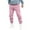 Pink, variant on Men's Casual Letter Printed Pocket Elastic Waist Drawstring Jogger Pants