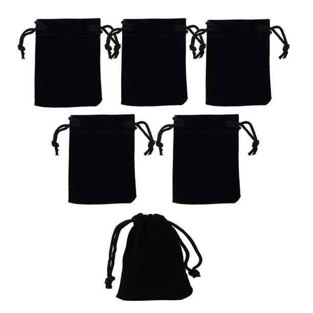50 Pcs 5 x 7cm Velvet Drawstring Bag Small Jewelry Gift Display Packaging Bag Candy Gift Bag Party Holiday Christmas Wedding Gift Bag Black Walmart