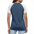 thumbnail image 4 of Women’s Short Sleeve Graphic Print Top with USA Flag and Lettering Crew Neck Casual Loose Fit T Shirt for 2026, 4 of 9