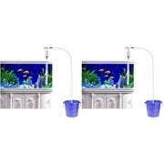 Set of 2 Aquarium Siphon Gravel Cleaner Fish Tank Cleanser Detergent Water Pump for Changer