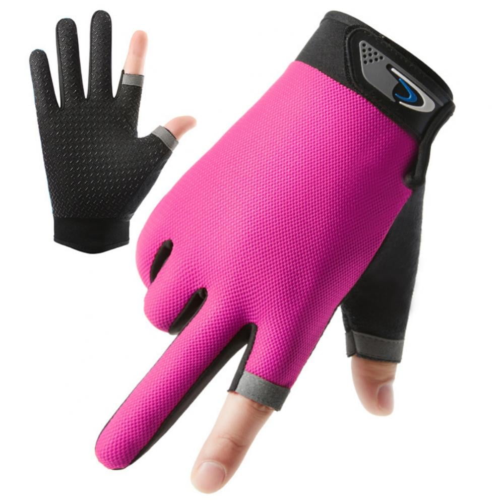 Fishing Gloves,Breathable NonSlip HalfFinger/2 Finger Cut Sun
