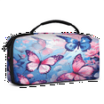 thumbnail image 2 of Herdesigns Pink Blue Butterfly Carrying Case for Nintendo Switch 2 with 20 Game Card Slots, Portable Travel Carry Case for Accessories and Console, 2 of 8