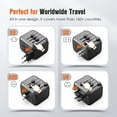 thumbnail image 4 of International European Travel Plug Adapter - Universal Travel Plug Adapter Travelling Essentials to US EU, 4 of 8