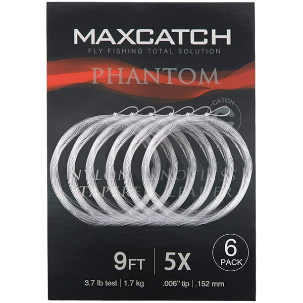 Fly Fishing Leaders & Tippets Fly Fishing Tapered Leader Line 6 Pack Pre  Tied 12Ft 1X 6Pcs Pre Tied Loop Clear Nylon 6 Pc - Walmart.com