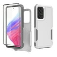 thumbnail image 1 of Xhy for Samsung Galaxy A53 5G Case With Black Silk Screen Protector Military Grade Full Body Double Layer Protection Shockproof Drop TPU Durable Removable Galaxy A53 5G Phone Case - White Grey, 1 of 10