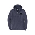 thumbnail image 1 of Gravity Outdoor Co. Zip-Up Hoodie - Heather Navy - Black Logo - X-Large, 1 of 2
