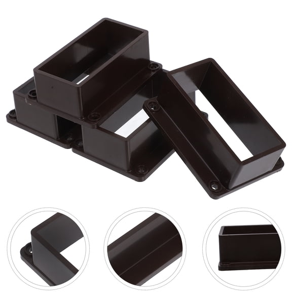 MEIBUTYUP 4-Pack Outdoor Deck Railing Brackets for Wood Fence Post Connectors, Heavy Duty Hardware for Coffee Table