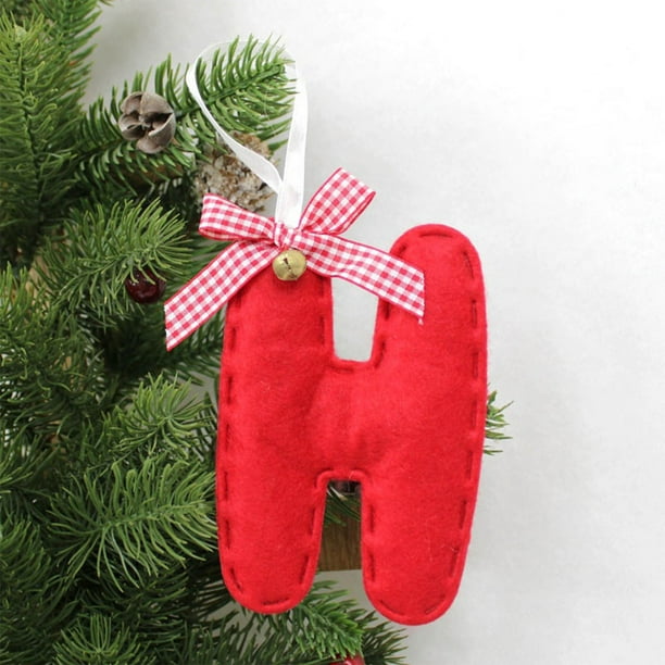 Adornos colgantes, colgante, colgante decorativo, llavero, 26 letras, decoración para árbol de Navidad, colgante personalizado, bricolaje, decoración navideña, decoración colgante para árbol de Navida