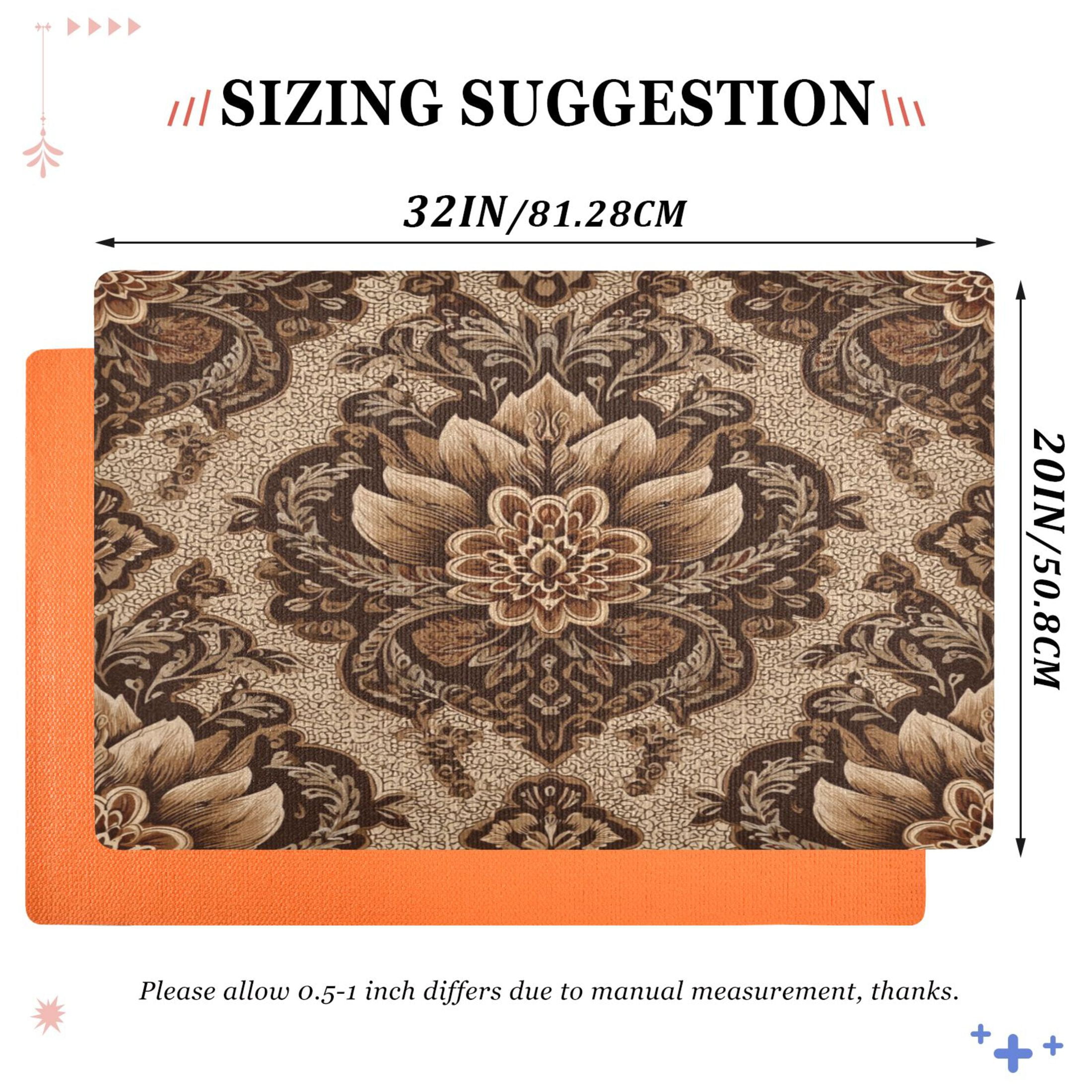 Iauyy Doormat Outdoor Indoor Non-Slip Washable Welcome Mat,Low-Profile 32x20in Door Mat for Pet Mat Front Back Door and Entryway,Brown Blended with Light Colors
