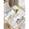 thumbnail image 5 of Spring Hydrangeas Placemats Set of 4, Purple Floral Butterfly Leaves Placemats for Dining Table, Place Mats for Kitchen Tabletop, Waterproof Wipeable Dining Table Mats Set, 5 of 9