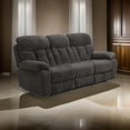 thumbnail image 6 of Benjara Charl 87 Inch Power Recliner Sofa, USB, Drop Tray, Dark Gray Polyester, 6 of 6