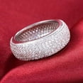 thumbnail image 2 of 2Ct Eternity Wedding Band Ring Round Cut Simulated Diamond 14K White Gold Plated, 2 of 4