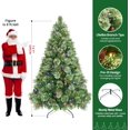 thumbnail image 3 of Alupssuc 6.5 ft Prelit Artificial Hinged Christmas Pine Tree, Warm White & RGB Lights, Pinecone Ornaments, and A Remote Control, Perfectly Complements Holiday Decorations, Parties, 3 of 7