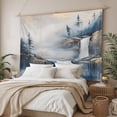 thumbnail image 3 of Navy Blue Mountain Tapestry for Bedroom Wall Hanging Tapestry, Vintage Abstract Art Ceiling Backdrop Tapestries Poster Blanket Wall Decor for Teens Room Living Room Dorm 59" x 90", 3 of 8