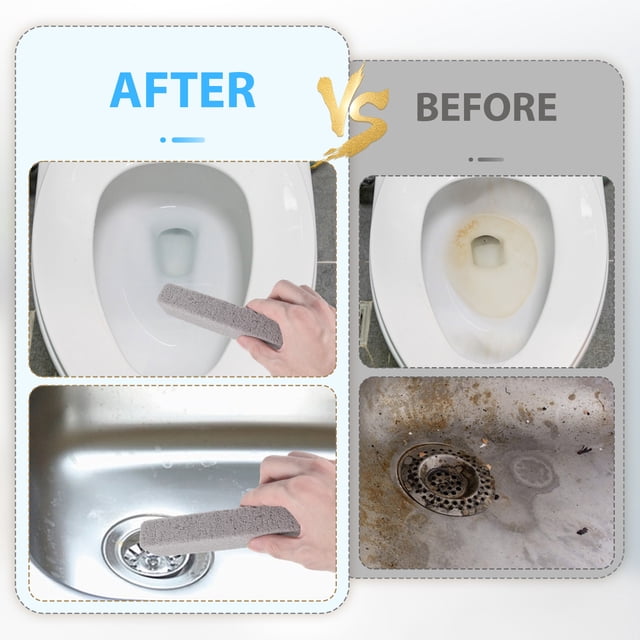 stanreset 4 Pcs Pierre Ponce à Dureté Modérée pour Récurage et Désinfection des Toilettes 4 Pcs 1Ensemble
