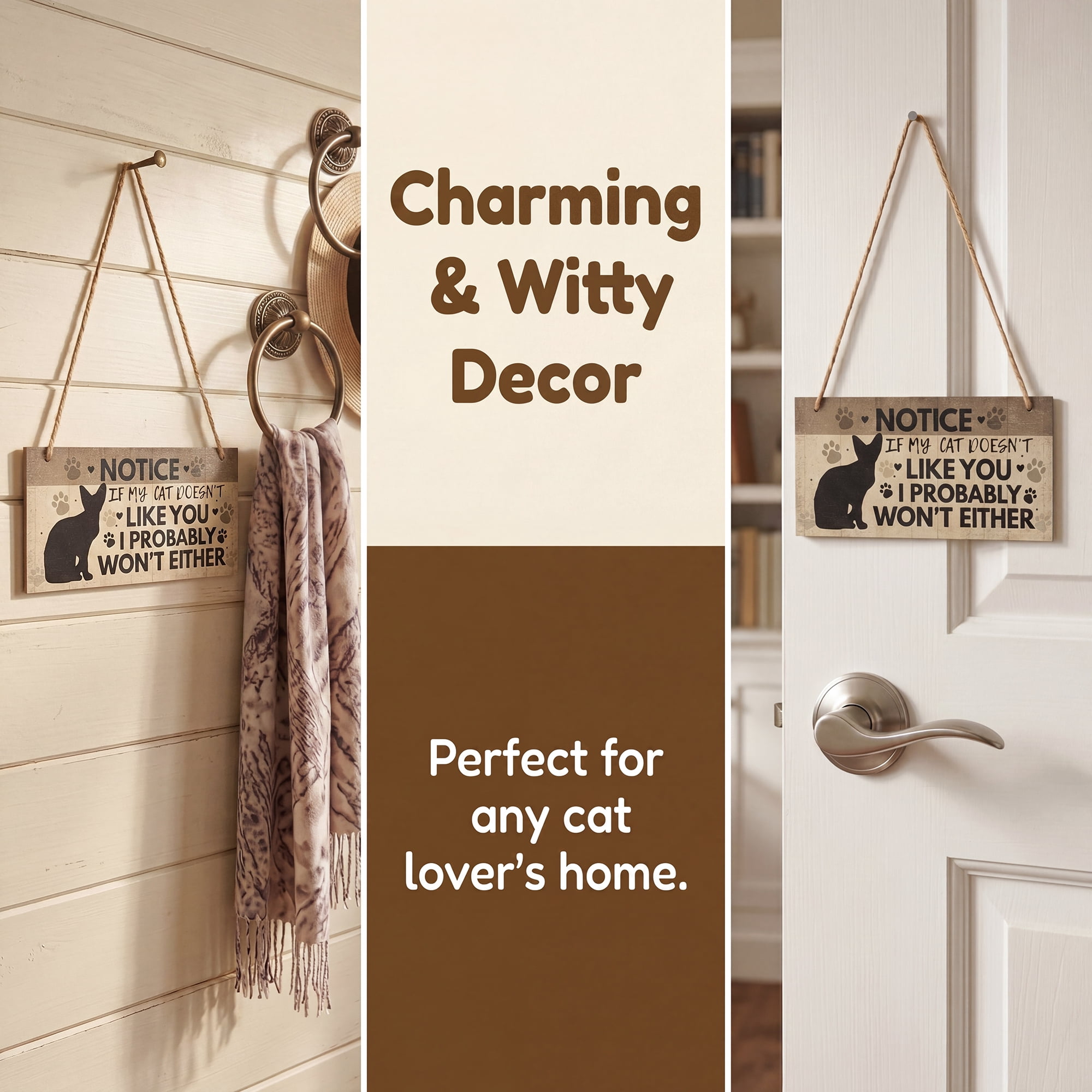 Unique Bargains Pet Sign Home Decor Decorative Wall Plaque Style F 3.9in