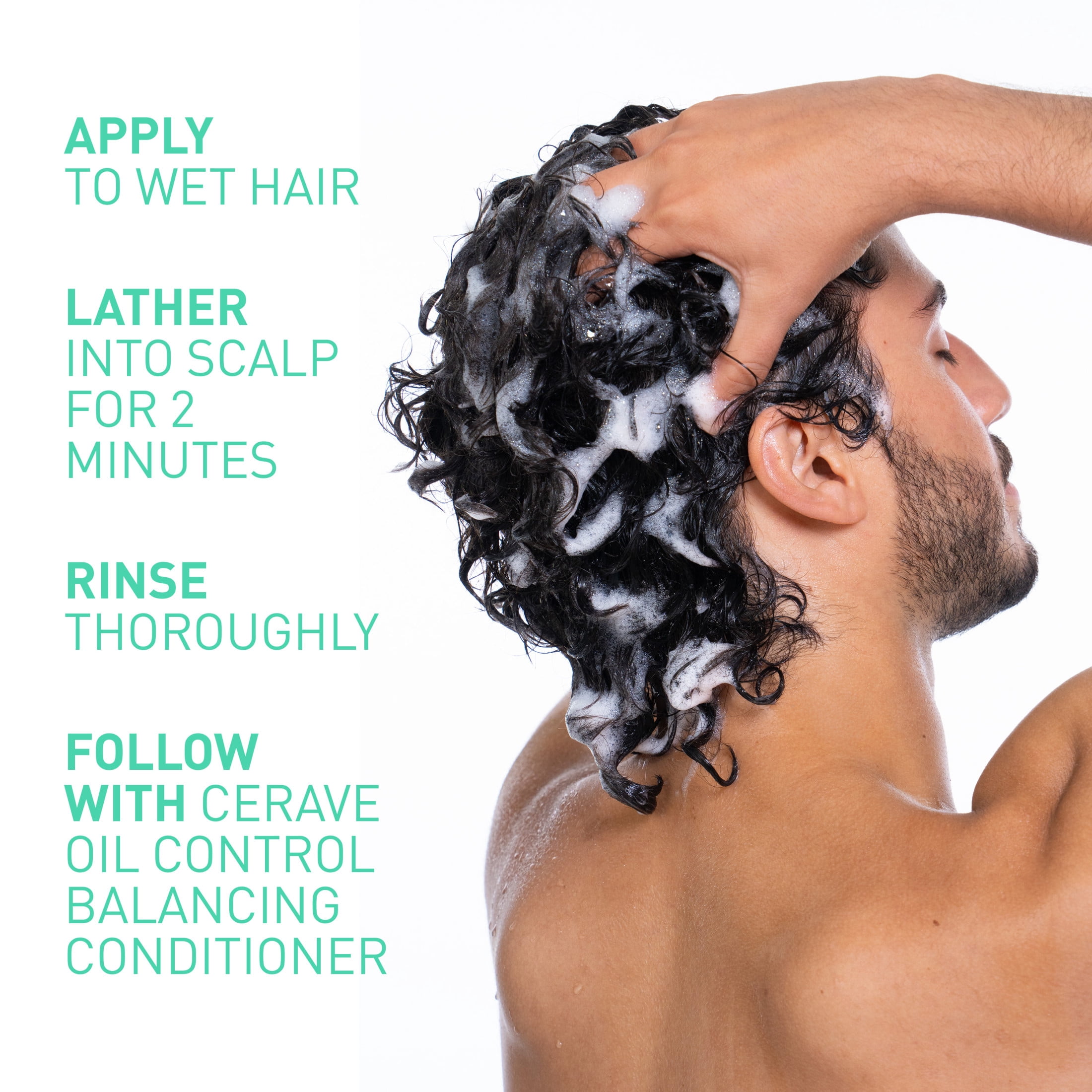 CeraVe Oil Control Balancing Shampoo for Normal to Oily Scalp & Hair, 12 fl oz