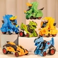 thumbnail image 2 of Juguete de coche de dinosaurio 2 en 1 para niños, figuras de transformación de camión monstruo, juguetes de Robot de deformación para niños y niñas, regalo de cumpleaños, 2 of 4