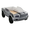 thumbnail image 4 of Furniture of America Rugged Kids Plastic Twin Pick-up Truck Bed with LED and Sound, Gray, 4 of 8
