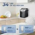 thumbnail image 5 of Simzlife 35lbs/24H Nugget Ice Maker Countertop,Portable Ice Maker Machine with Auto-Cleaning, Black, 5 of 10