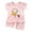 Pink, variant on Hienoo Toddler Girls Clothes Set Short Sleeve Graphic T Shirt Shorts Set Kids Casual Outfit Sets