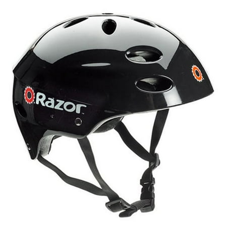 - Razor V17 Youth, Multi-Sport Helmet, Glossy Black, For Ages 8-14
