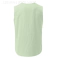 thumbnail image 4 of Sakmal Notch Neck Mens Tank Tops Summer Green Green Camisole with Pockets Solid Drawstring Mens Sleeveless Shirts, 4 of 4