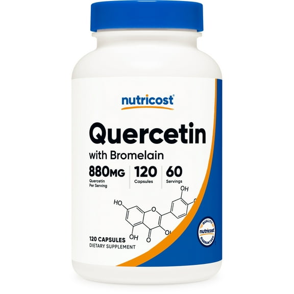 Nutricost Quercetin with Bromelain Supplement, 880mg per Serving, 60 Servings, 120 Capsules