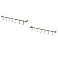 thumbnail image 3 of 3X Estante de Riel de Cocina Utensilio Montado En Pared Estante para Colgar de Suspensión de Acero Inoxidable para Herramientas Cocina Toalla Olla 7 Deslizantes, 3 of 5