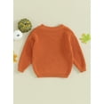 thumbnail image 4 of Toddler Baby Boy Girl Halloween Sweater Knit Chunky Pumpkin Sweaters Oversized Pullover Sweatshirt Tops Fall Winter Clothes, 4 of 7