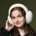 thumbnail image 6 of Winter Ear Muffs Faux Fur Warm Earmuffs Cute Ear Cover Foldable Ear Warmers Cold Weather Earmuffs for Women Girls, One Size (White), 6 of 6