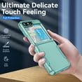 thumbnail image 6 of Dteck for Samsung Galaxy Z Flip 5 Case with Back Screen Protector, Heavy Duty Hybrid Shockproof Rugged Protective Phone Cover with Hinge Protection for Samsung Galaxy Z Flip5 5G,Mint, 6 of 7