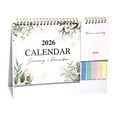 thumbnail image 2 of SMKE 2026 Floral Desktop Calendar,Multi-Functional Daily Planning Organizer,Built-In Note Sticky Strip Desk Calendar,Watercolor Botanical Decor Calendar,Sturdy Stand Office Home Desk Planner Gray, 2 of 8