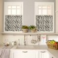 thumbnail image 4 of Winter Christmas Kitchen Curtains and Valances Set, Tree Farmhouse Beige Linen Texture Rod Pocket Window Valance 18 Inch Window Curtain Panels for Living Room Bedroom Laundry, 27.5x24in, 3 Pieces, 4 of 7