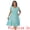 Lake Blue, variant on DARING DIVA Plus Size V Neck Ruffle Sleeve Knee Length Casual Dress 1X Green