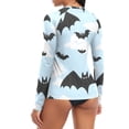 thumbnail image 5 of joogoo Womens UPF 50+ Rash Guard Bat and Cloud Long Sleeve UV Protection Sun Shirts Tops M, 5 of 7