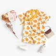 thumbnail image 2 of TOOYOU Toddler Boy Pajama Sets Baby Fruit Print Spring Summer Short Sleeve Japanese Japanese Style Cotton Boys Lounge Sets Size 6-12 Months ,Yellow, 2 of 9